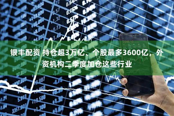 银丰配资 持仓超3万亿、个股最多3600亿，外资机构二季度加仓这些行业